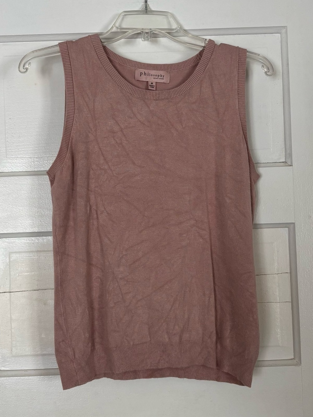 Philosophy Dusty Rose Knit Sleeveless Sweater